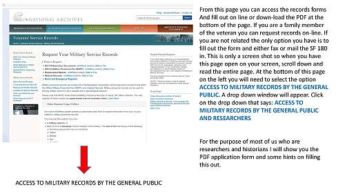 A Tutorial on how to search for US Service Members Records from the National Archives (NARA)