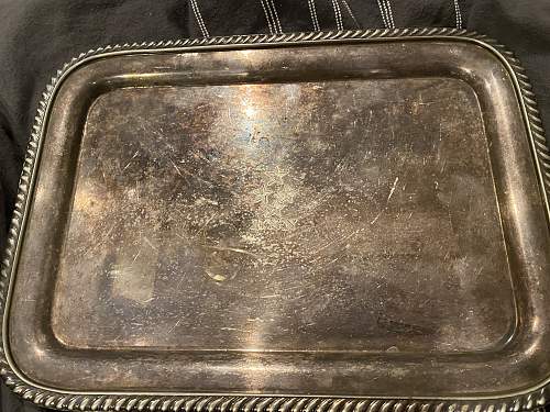 USN 4 star admiral’s silver tray