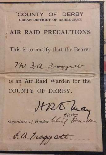 WW2 Air Raid Warden info