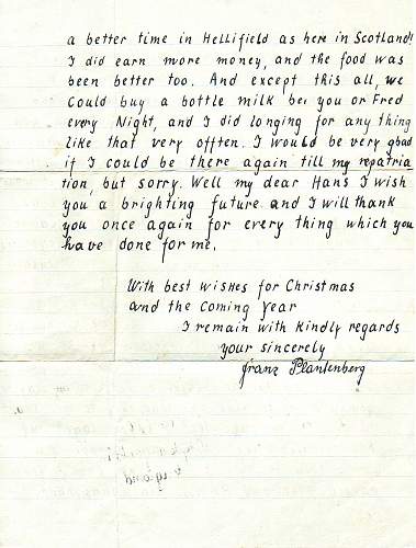 Letters from German POW's WW2