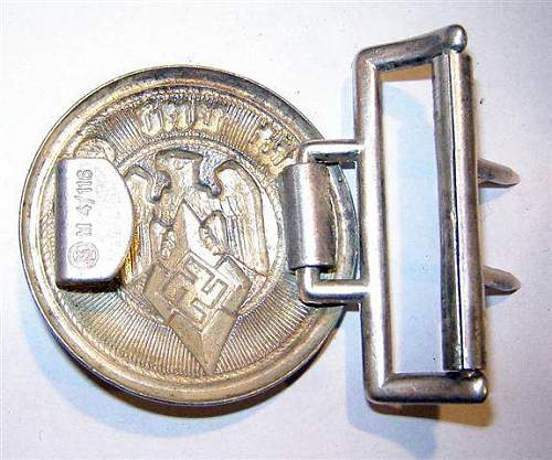 Hitler Youth Leader's Buckle and Police Belt Buckle: Recently acquired pieces
