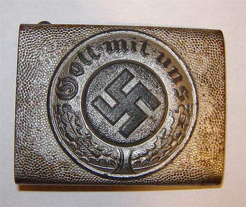 Hitler Youth Leader's Buckle and Police Belt Buckle: Recently acquired pieces