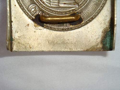 Early Nickeled Hitler Jugend Buckle w/RZM Code KH 24