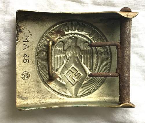 MA 45 marked  Friedrich Linden HJ buckle