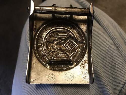 Hitler youth belt buckle, maker marked RZM