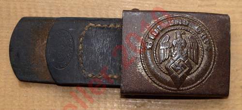 HJ buckle from JFS with leather tongue