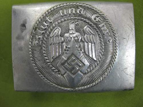 Hitler Youth Buckle Comparison of Original to Possible Fake