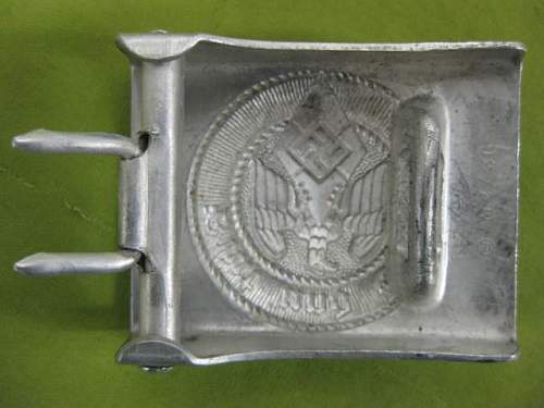 Hitler Youth Buckle Comparison of Original to Possible Fake