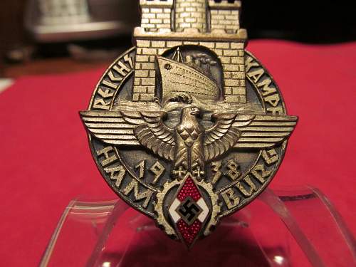 1938 hj reichs kampf hamburg badge