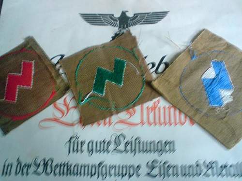 Deutsches Rote Kreuz Pin &amp; Hitler Jugend Patch w/Rune: Authenticity &amp; Identification Help