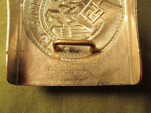 Early HJ Ges Gesch A&amp;S Buckle for review