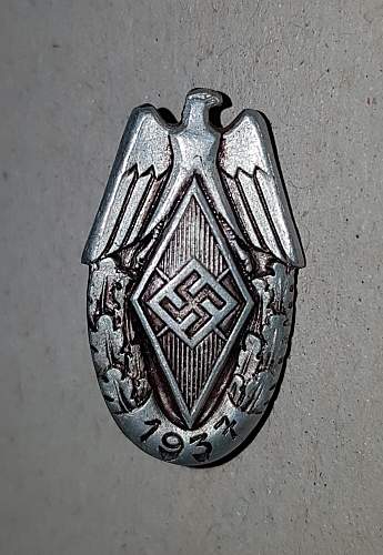 Hitler Jugend Siegernadel 1937
