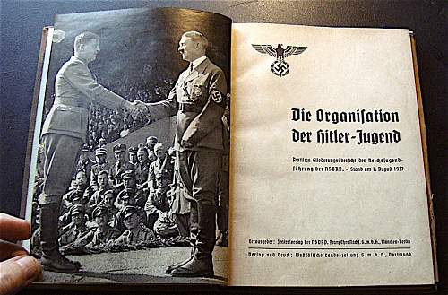 (1937 book) die organisation der hj   Aufbau Gliederung Anschriften