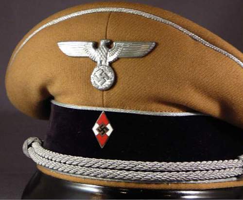 hitler youth high leader visor real or not