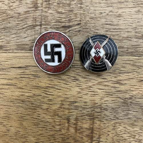 Nsdap and hj metal badges fake or original