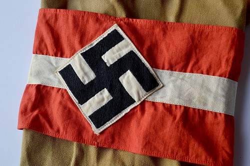 Hitlerjugend arm-band - shirt-attached