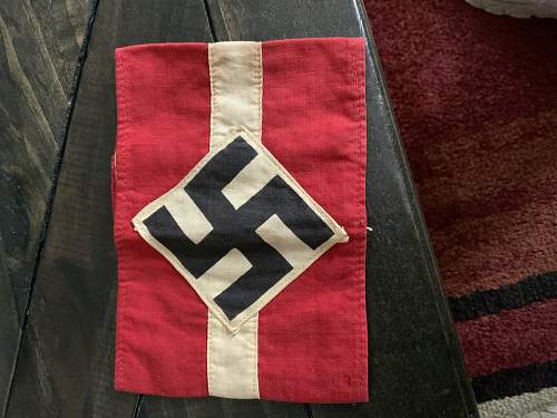 Hitler Youth armband with repurposed material