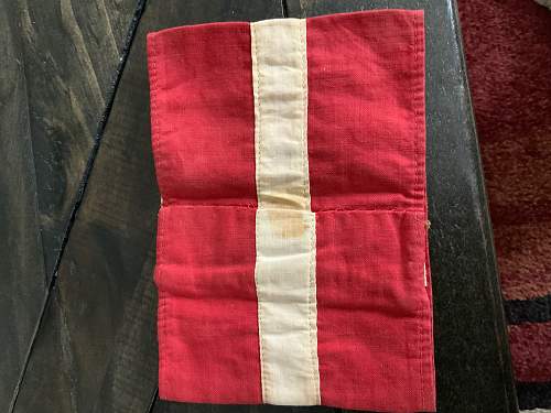 Hitler Youth armband with repurposed material