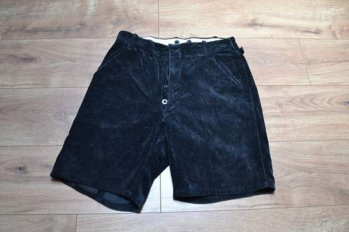 HJ summer shorts, black corduroy