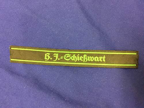 HJ Schießwart (Schiesswart) Cuff Title