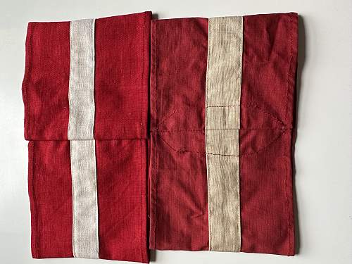 2 Hitler Youth armbands multi piece authentic? Reproduction?