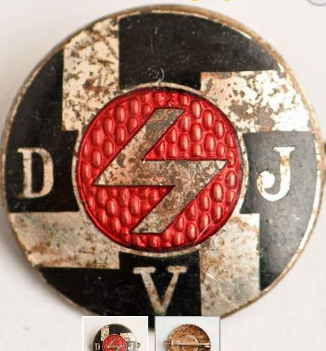 Deutsches Jungvolk badge authentification