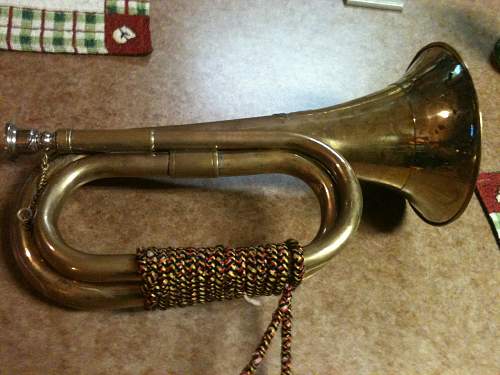 WWII Nazi German HJ Hitler Youth Bugle Trumpet