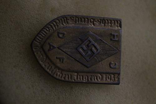 1934 Nazi Hitler Youth Participants Badge for the DAF