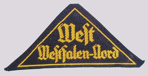 Hitler Youth Patch with RZM tag