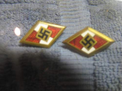 Golden HJ Badge &quot;A&quot; &amp; &quot;B&quot;