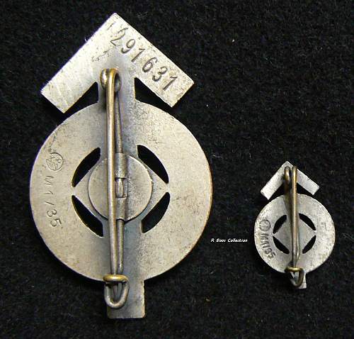 HJ Leistungsabzeichen Silver, Numbered, with Mini M1/35