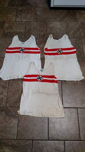 3x Hitlerjugend sport shirt