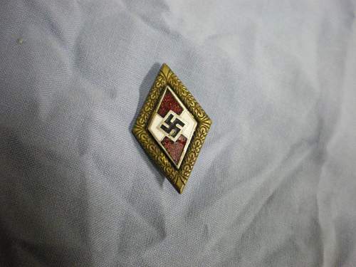 hitler youth badge in gold