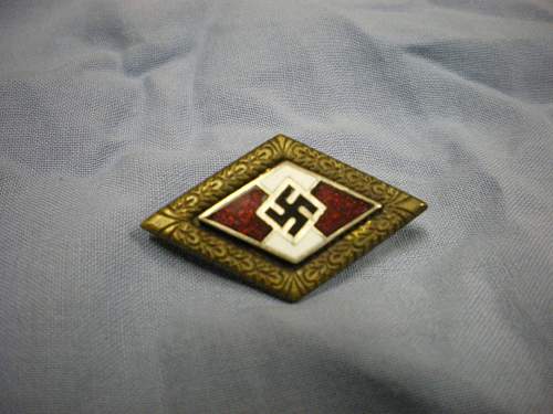 hitler youth badge in gold