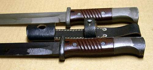 HJ knive; Blued Scabbards