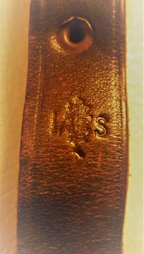 Maker's Mark on scabbard leather