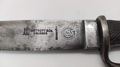 HJ fahertenmesser Hartkopf &amp; Co Solingen