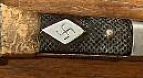 Unknown Hitler youth badge on grip