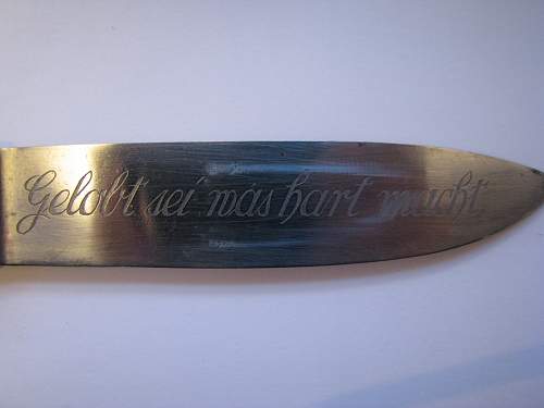 HJ Knife with strange Inscription