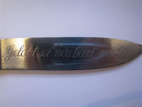 HJ Knife with strange Inscription