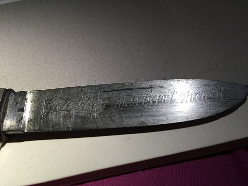 HJ Knife with strange Inscription