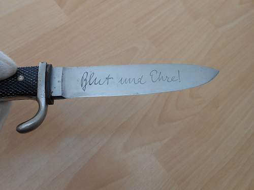 Transitional HJ Knife Puma with Motto