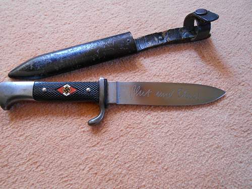 Transitional HJ Knife Carl Heidelberg - Blut und Ehre!