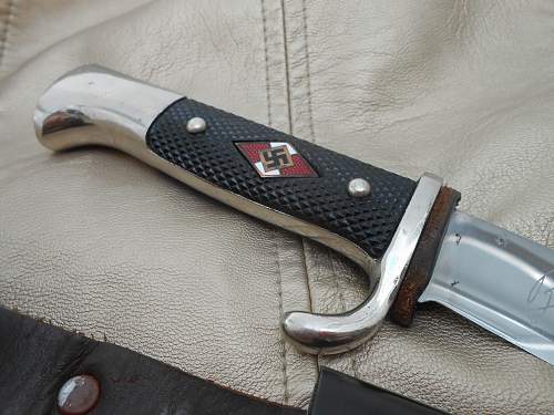 early HJ Knife in good condition - FW Holler