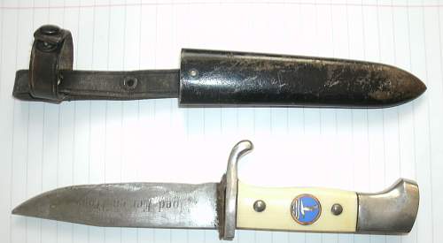 Identify Hitler youth knife brought back from Normandy