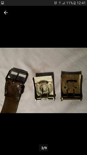 3 × belt buckles, confirmation of authenticity needed