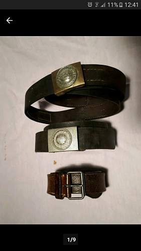 3 × belt buckles, confirmation of authenticity needed