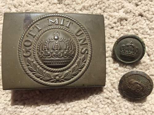 M1915 prussian em/nco's belt buckle