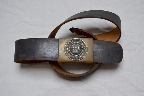 Prussian belt and buckle, named - parade model?