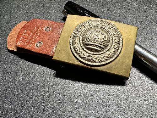 rare very early ww1 prussian buckle